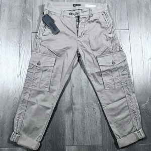 NEW Antony Morato Mens Cargo Pants 30x26 European Style Button Fly Army Green UK